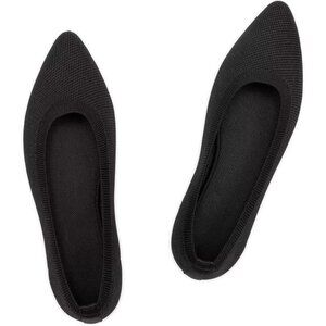 Frank Mully Pointed Toe Flats Knit Shoes Comfort Slip On Sneakers Black Size 11